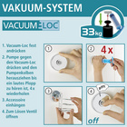 WENKO Vacuum-Loc® Wandhaken Mod. Quadro 2er Set,, Befestigen ohne Bohren