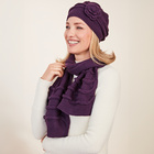 Strickmütze "Mariella" aubergine