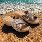 Pantolette "Sylvia" anthrazit-metallic
