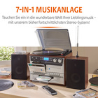 7-in-1 Musikanlage "Hudson Deluxe" für CDs, Kassetten, Vinyl Bergström