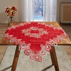 Mitteldecke mit Spitze rot