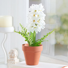 Kunstblume im Topf Hyazinthe weiß