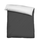 Castell Mikrofaser Bettwäsche uni schwarz, 1x 135x200 cm + 1x 80x80 cm
