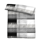 Castell Mikrofaser Bettwäsche karo silber/grau, 1x 135x200 cm + 1x 80x80 cm