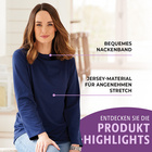 Langarmshirts lila-blau-bordeaux 3er-Set