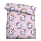 Castell Mikrofaser Bettwäsche Einhorn rose, 1x 135x200 cm + 1x 80x80 cm
