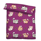 Castell Mikrofaser Bettwäsche Katze rost, 1x 135x200 cm + 1x 80x80 cm