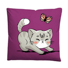 Castell Mikrofaser Bettwäsche Katze rost, 1x 135x200 cm + 1x 80x80 cm