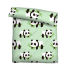 Castell Mikrofaser Bettwäsche Panda mint, 1x 135x200 cm + 1x 80x80 cm