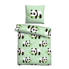 Castell Mikrofaser Bettwäsche Panda mint, 1x 135x200 cm + 1x 80x80 cm