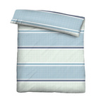 Castell Thermo-Fleece Bettwäsche Querbalken eisblau, 1x 155x220 cm + 1x 80x80 cm