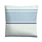 Castell Thermo-Fleece Bettwäsche Querbalken eisblau, 1x 155x220 cm + 1x 80x80 cm