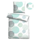 Castell Thermo-Fleece Bettwäsche Blasen mint, 1x 155x220 cm + 1x 80x80 cm