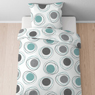 Castell Polycotton Renforce Bettwäsche Kringel silber/grau, 1x 135x200 cm + 1x 80x80 cm