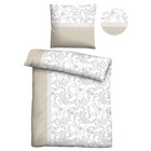 Castell Feinbiber Bettwäsche Paisley grau, 1x 135x200 cm + 1x 80x80 cm