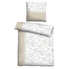 Castell Feinbiber Bettwäsche Paisley grau, 1x 135x200 cm + 1x 80x80 cm