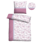 Castell Feinbiber Bettwäsche Paisley brombeer, 1x 135x200 cm + 1x 80x80 cm