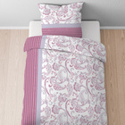 Castell Feinbiber Bettwäsche Paisley brombeer, 1x 135x200 cm + 1x 80x80 cm