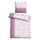 Castell Feinbiber Bettwäsche Paisley brombeer, 1x 135x200 cm + 1x 80x80 cm