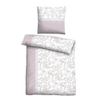 Castell Feinbiber Bettwäsche Paisley viola, 1x 135x200 cm + 1x 80x80 cm