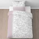 Castell Feinbiber Bettwäsche Paisley viola, 1x 155x220 cm + 1x 80x80 cm