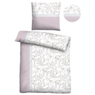Castell Feinbiber Bettwäsche Paisley viola, 1x 155x220 cm + 1x 80x80 cm