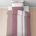 Castell Feinbiber Bettwäsche Längsstreifen altrosa, 1x 155x220 cm + 1x 80x80 cm