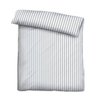 Castell Jersey Bettwäsche Längsstreifen grau, 1x 155x220 cm + 1x 80x80 cm