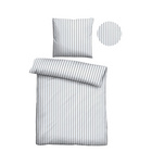 Castell Jersey Bettwäsche Längsstreifen grau, 1x 155x220 cm + 1x 80x80 cm