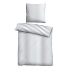 Castell Jersey Bettwäsche Längsstreifen grau, 1x 155x220 cm + 1x 80x80 cm