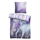 Castell Baumwoll Renforce Bettwäsche Einhorn violett, 1x 135x200 cm + 1x 80x80 cm