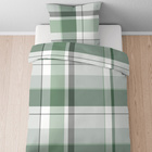 Castell Feinbiber Bettwäsche Karo groß mint, 1x 155x220 cm + 1x 80x80 cm