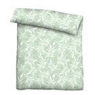 Castell Feinbiber Bettwäsche Blätter mint, 1x 155x220 cm + 1x 80x80 cm