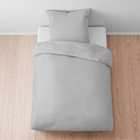 biberna Tencel Bettwäsche UNI  sturmgrau, 1x 155x220 cm + 1x 80x80 cm