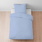 biberna Tencel Bettwäsche UNI  eisblau, 1x 155x220 cm + 1x 80x80 cm