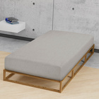 biberna Spannbetttuch Melange uni sturmgrau, 1x 90x190 cm - 100x200 cm