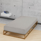 biberna Spannbetttuch Melange uni sturmgrau, 1x 180x200 cm - 200x200 cm