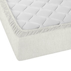biberna Spannbetttuch Melange uni grau, 1x 90x190 cm - 100x200 cm