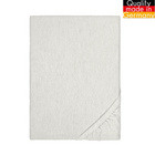biberna Spannbetttuch Melange uni grau, 1x 180x200 cm - 200x200 cm