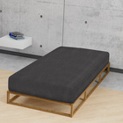 biberna Spannbetttuch Melange uni titanium, 1x 140x200 cm - 160x200 cm