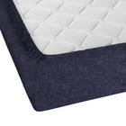 biberna Spannbetttuch Melange uni marine, 1x 180x200 cm - 200x200 cm
