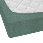 biberna Spannbetttuch Melange uni fichte, 1x 90x190 cm - 100x200 cm