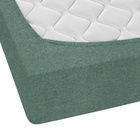 biberna Spannbetttuch Melange uni fichte, 1x 140x200 cm - 160x200 cm