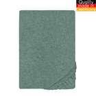 biberna Spannbetttuch Melange uni fichte, 1x 180x200 cm - 200x200 cm