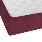 biberna Spannbetttuch Melange uni burgund, 1x 140x200 cm - 160x200 cm