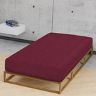 biberna Spannbetttuch Melange uni burgund, 1x 140x200 cm - 160x200 cm