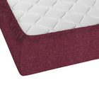 biberna Spannbetttuch Melange uni burgund, 1x 180x200 cm - 200x200 cm