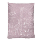biberna Melange-Flanell Bettwäsche Tiere brombeer, 1x 100x135 cm + 1x 40x60 cm