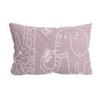 biberna Melange-Flanell Bettwäsche Tiere brombeer, 1x 100x135 cm + 1x 40x60 cm