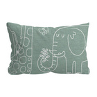 biberna Melange-Flanell Bettwäsche Tiere fichte, 1x 100x135 cm + 1x 40x60 cm